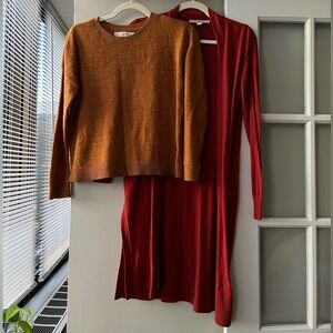 LOFT Women's Rust and Marigold Sweaters